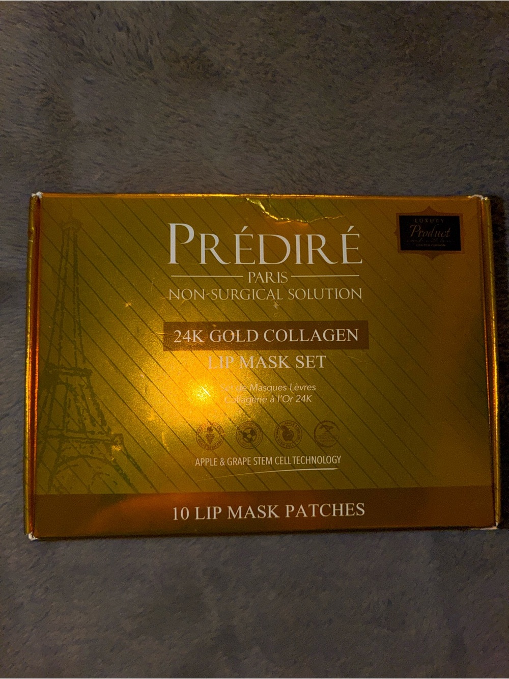 Prédire Paris 24K Gold Collagen Lip Mask Set of 10 NEW